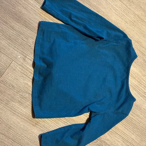 Disney Jumping Beans Ariel Sequin Mermaid Long Sleeve Tie Front Top Girls 3T - Picture 6 of 8